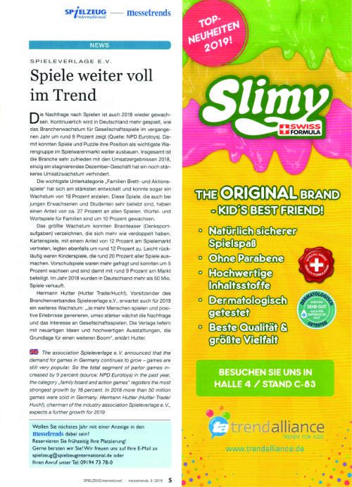 Spielzeug International Messetrends 03/2019 Slimy