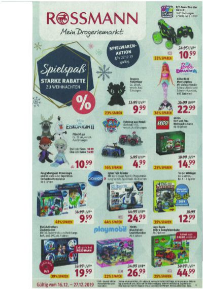 Rossmann Weihnachten 12/2019