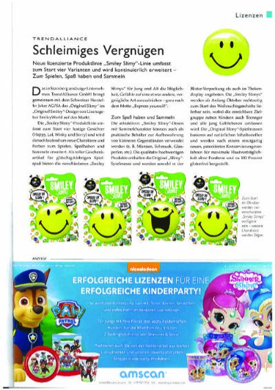 Spielzeug International SMILEY Anzeige