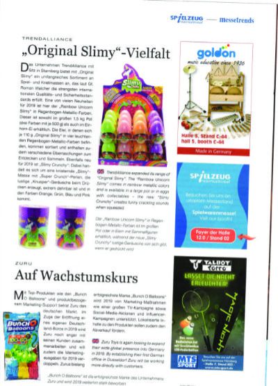 Spielzeug International Messetrends 01/2019 Unicorn Slimy